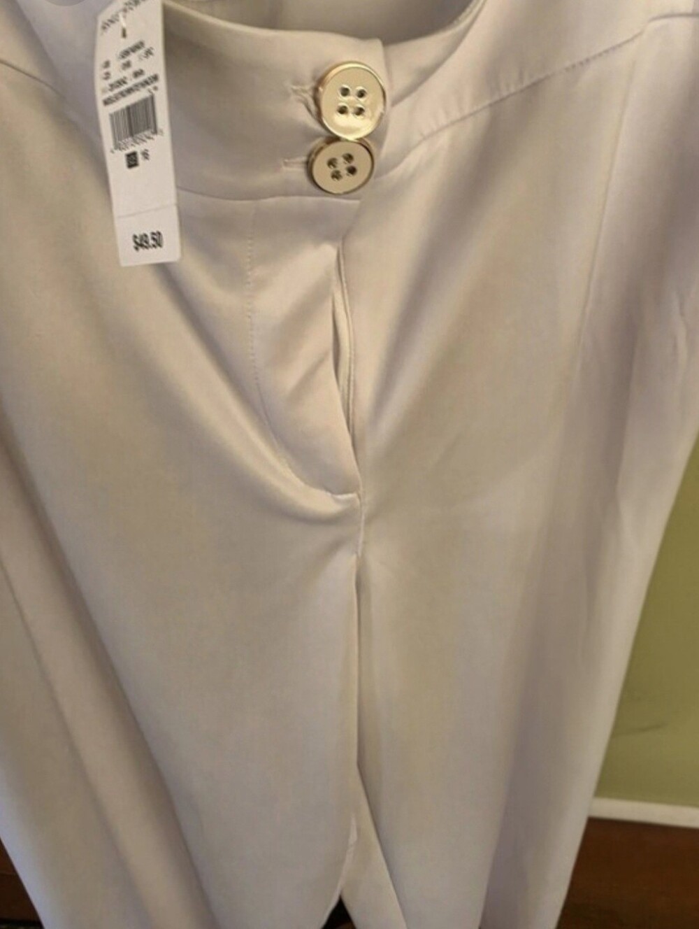 Ashley Stewart White Pleated Cape Pantsuit Size 16 NWT - Picture 7 of 9